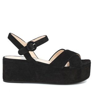 PRADA Flatform Suede Sandals